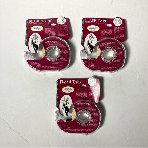 Braza Flash Tape Double Sided Adhesive Tape Pack of 3 - Picture 2 of 4